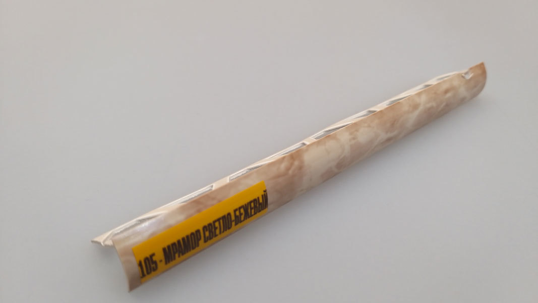 Ideal — Раскладка внутренняя для плитки 10 мм. Идеал 105 Мрамор светло-бежевый