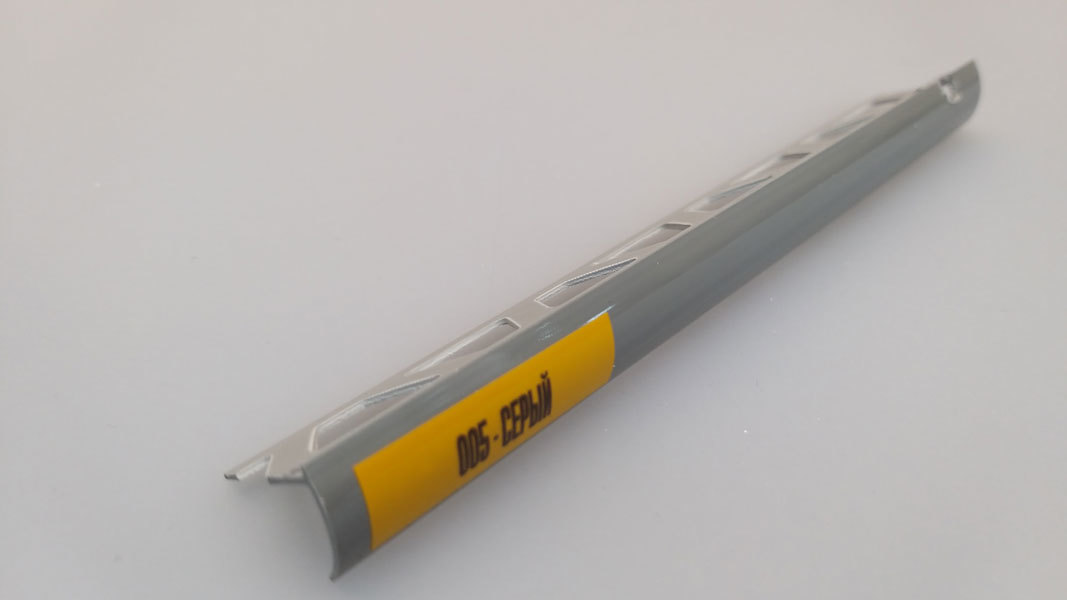 Ideal — Раскладка наружная для плитки 10 мм. Идеал-005 Серый