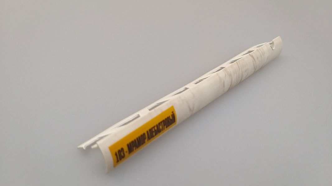 Ideal — Раскладка наружная для плитки 10 мм. Идеал-103 Мрамор алебастровый