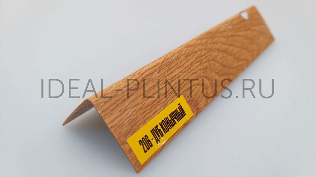 Ideal — Угол пластиковый Идеал 15х15х2700 мм. 206 Дуб коньячный