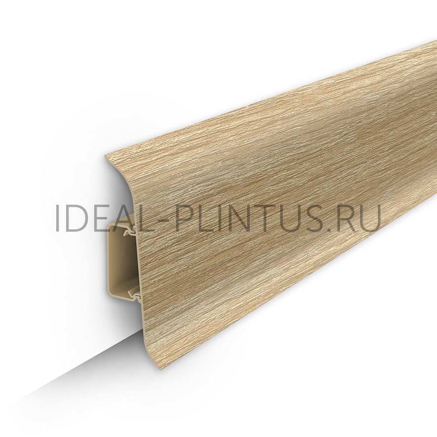 Ideal — Напольный пластиковый плинтус пвх Идеал Классик c70 218 дуб европейский (ideal Classic 70х22х2200 мм)