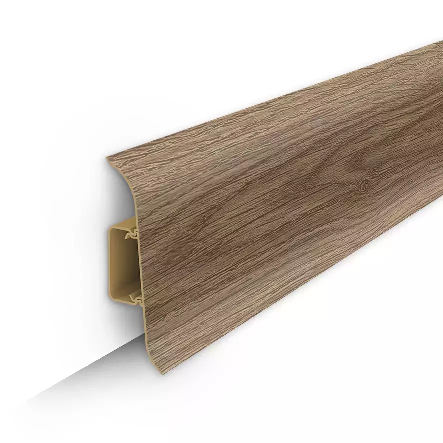 Ideal — Напольный пластиковый плинтус пвх Идеал Классик c70 321 падук (ideal Classic 70х22х2200 мм)