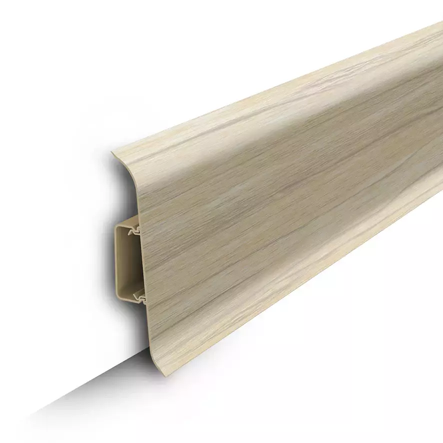 Ideal — Напольный пластиковый плинтус пвх Идеал Классик c85 262 клен вермонт (ideal Classic 85х22х2200 мм)