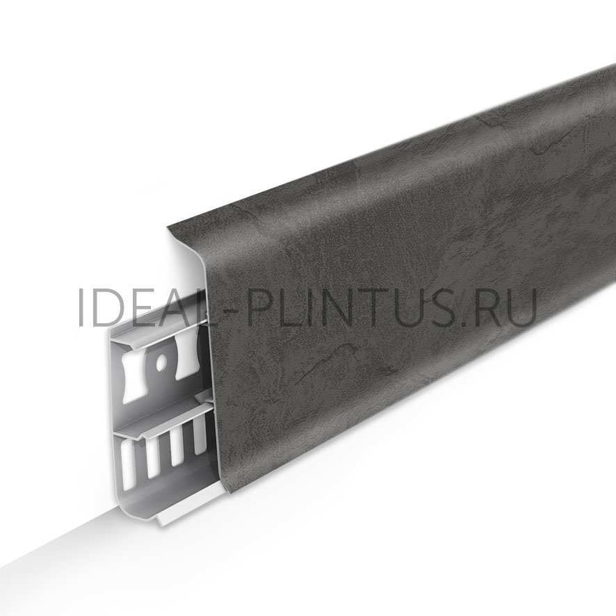 Ideal — Напольный пластиковый плинтус пвх Деконика D70 548 Лофт серый (ideal Deconika 70х21х2200 мм)