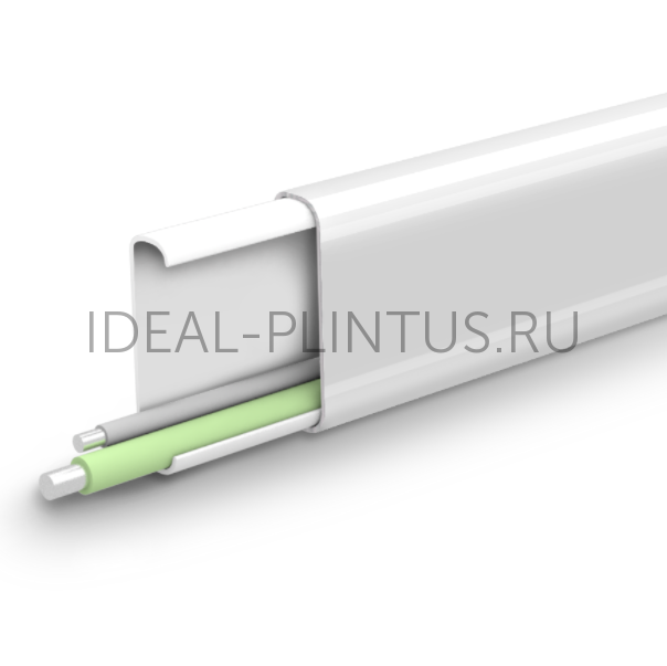 Ideal — Короб кабельный Деконика 001g Белый глянцевый 30x10х2200 мм. kb-dec-bg-30x10