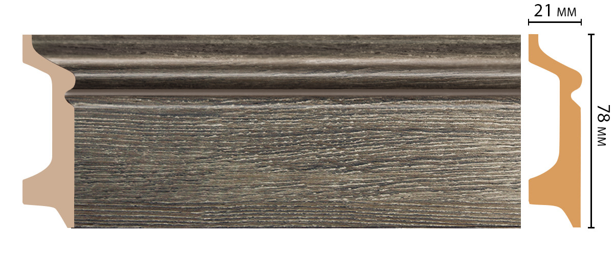 Ideal — Плинтус напольный DECOMASTER D122-86 ШК/16 (78*21*2400мм)