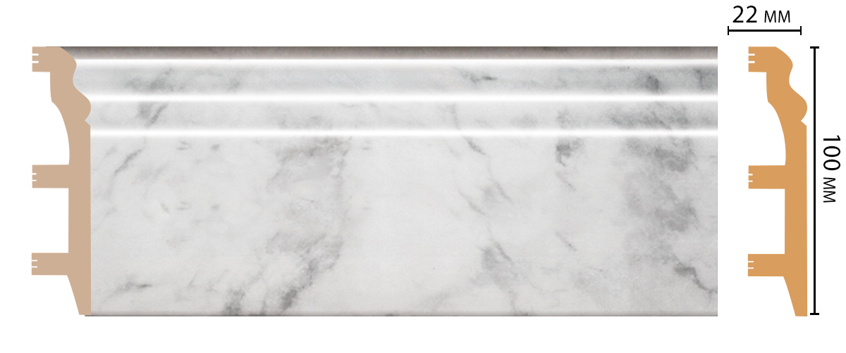 Ideal — Плинтус напольный DECOMASTER D232-79ДМ (100*22*2400мм)