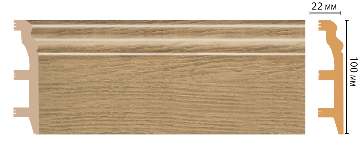 Ideal — Плинтус напольный DECOMASTER D232-83 ШК/14 (100*22*2400мм)