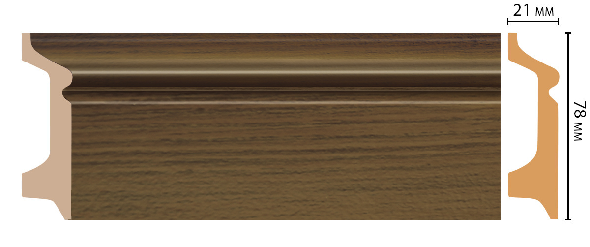 Ideal — Плинтус напольный DECOMASTER D122-88ДМ (78*21*2400мм)