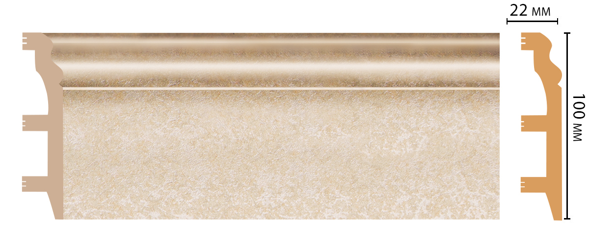 Ideal — Плинтус напольный DECOMASTER D232-18DДМ (100*22*2400мм)