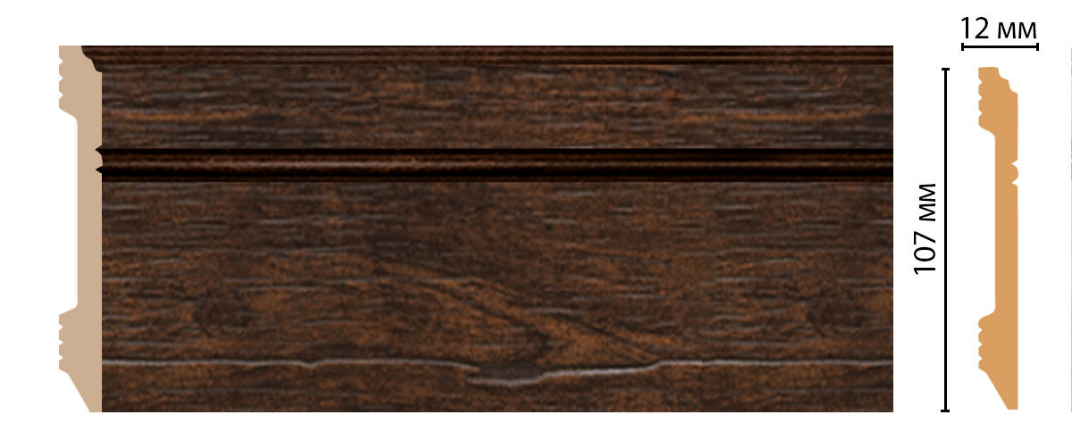 Ideal — Плинтус напольный DECOMASTER D105-966ДМ (107*12*2400мм)