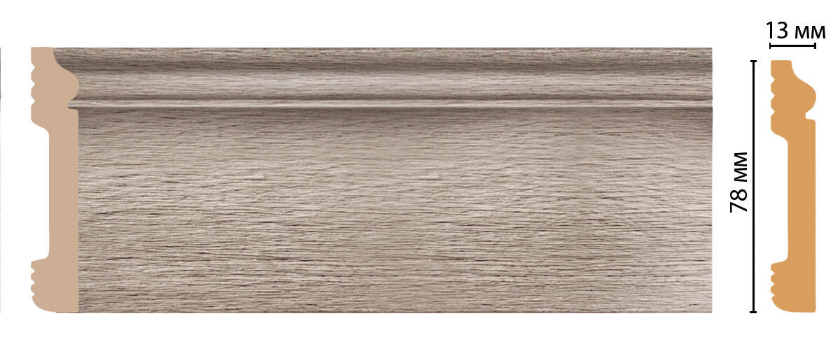 Ideal — Плинтус напольный DECOMASTER D005-77ДМ (79*13*2400мм)