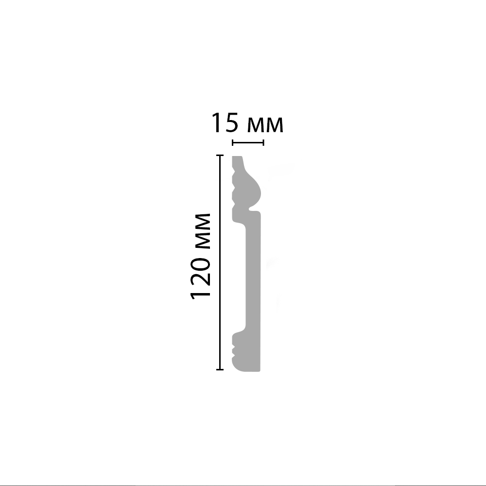 Ideal — Плинтус напольный DECOMASTER D004ДМ (120*15*2000мм)