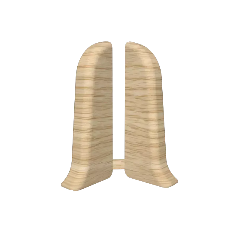 Ideal — Заглушка Комфорт К55 сосна 271 (1 пара, лев+прав) — Ideal, komplektuyuschie dlya plintusa komfort 55 mm