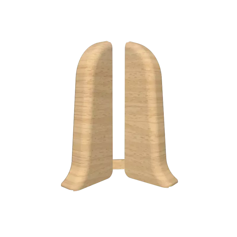 Ideal — Заглушка Комфорт К55 бук 231 (1 пара, лев+прав) — Ideal, komplektuyuschie dlya plintusa komfort 55 mm