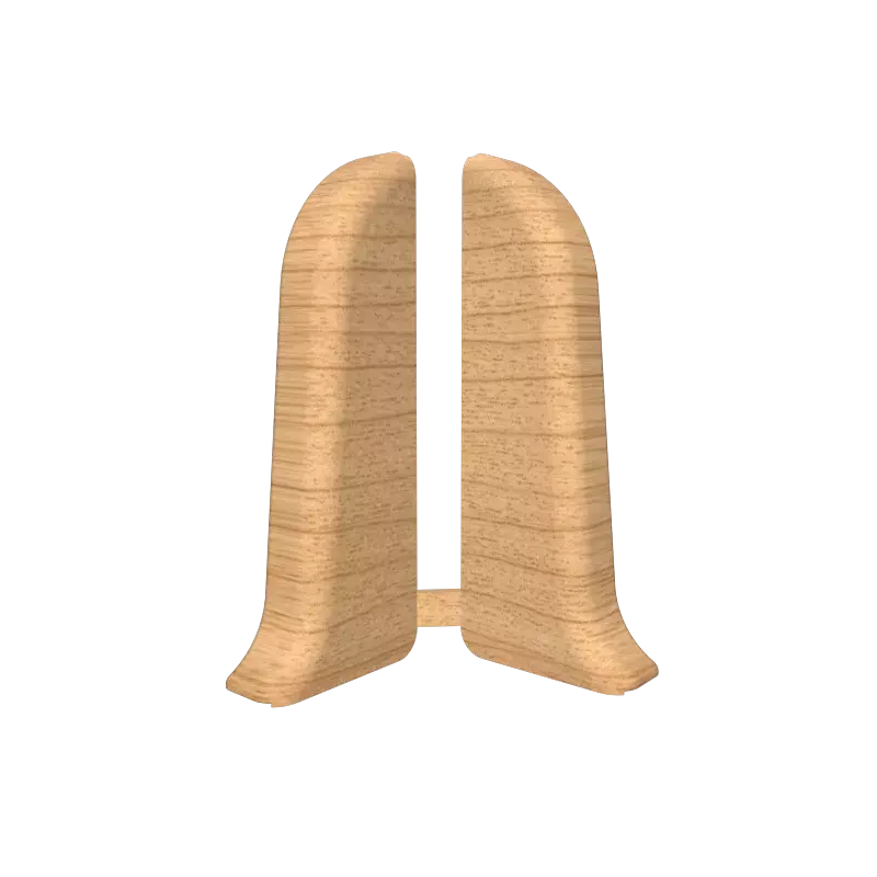 Ideal — Заглушка Комфорт К55 вишня 241 (1 пара, лев+прав) — Ideal, komplektuyuschie dlya plintusa komfort 55 mm