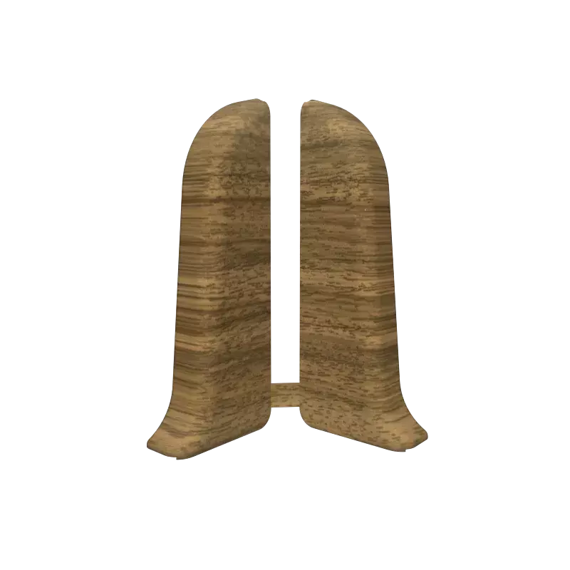 Ideal — Заглушка Комфорт К55 орех 291 (1 пара, лев+прав) — Ideal, komplektuyuschie dlya plintusa komfort 55 mm