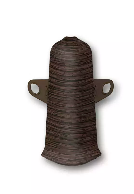 Ideal — Наружный угол Деконика D70 1 шт. каштан 351 — Ideal, komplektuyuschie dlya plintusa dekonika 70 mm