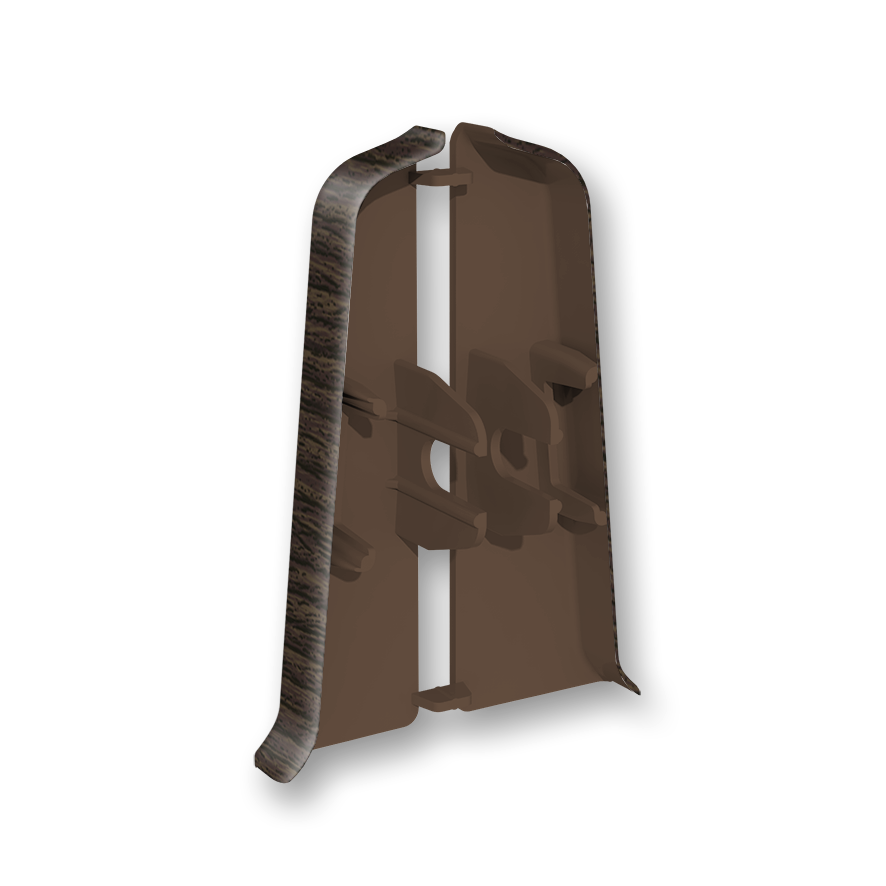 Ideal — Заглушка Деконика D70 1 пара каштан 351 — Ideal, komplektuyuschie dlya plintusa dekonika 70 mm