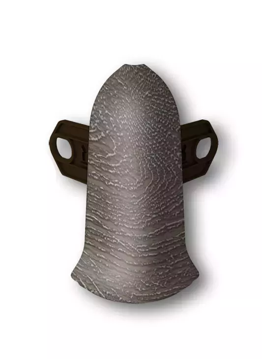 Ideal — Наружный угол Классик 70 мм. 1 шт. дуб моренный 209 — Ideal, komplektuyuschie dlya plintusa klassik 70 mm
