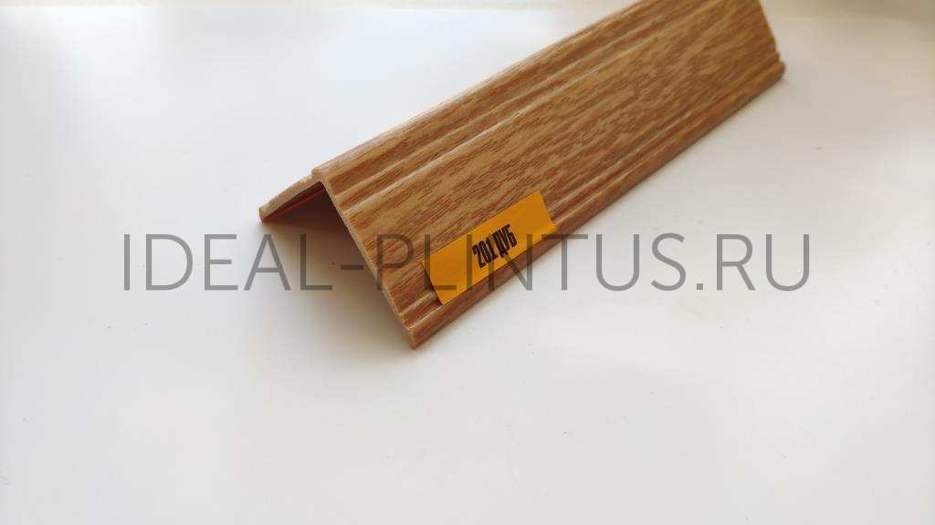 Ideal — Угол фигурный вспененный пластиковый Идеал 25х25х2700 мм. 201 дуб