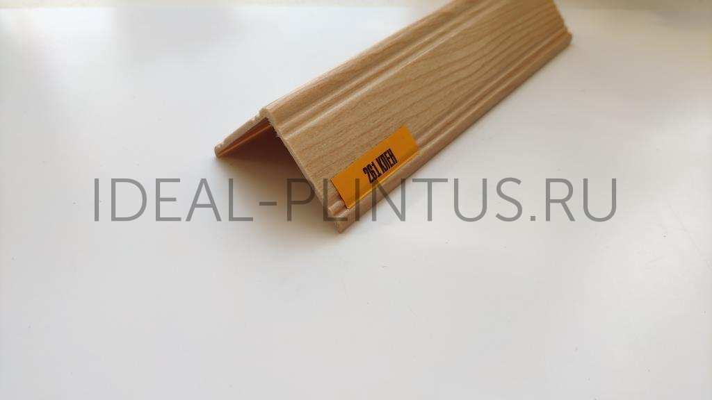 Ideal — Угол фигурный вспененный пластиковый Идеал 40х40х2700 мм. 261 клен