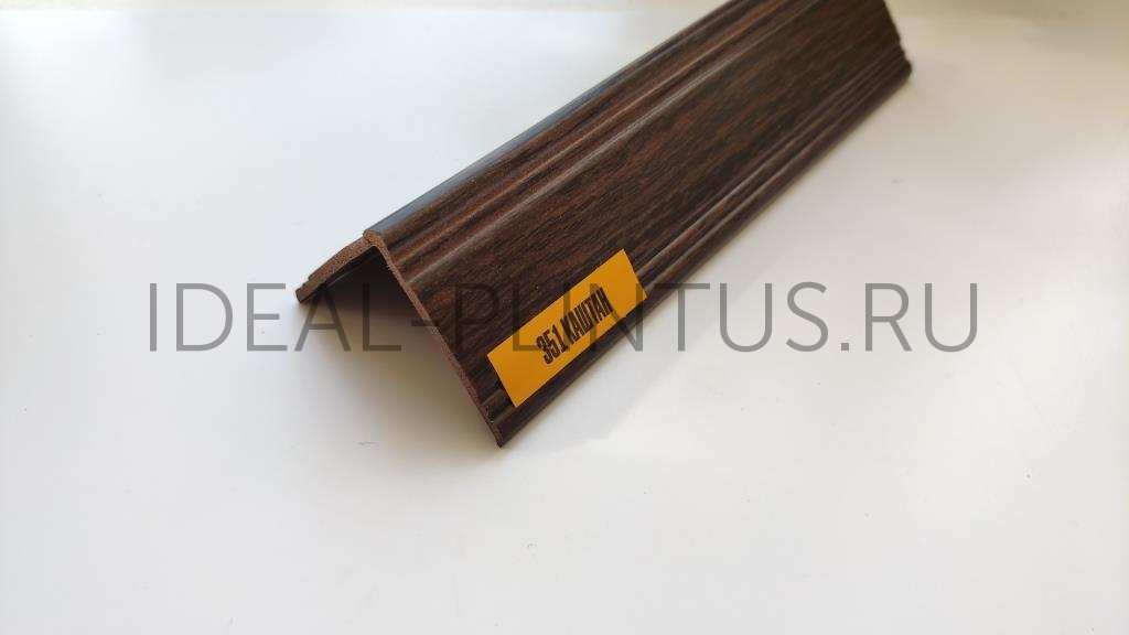Ideal — Угол фигурный вспененный пластиковый Идеал 40х40х2700 мм. 351 каштан