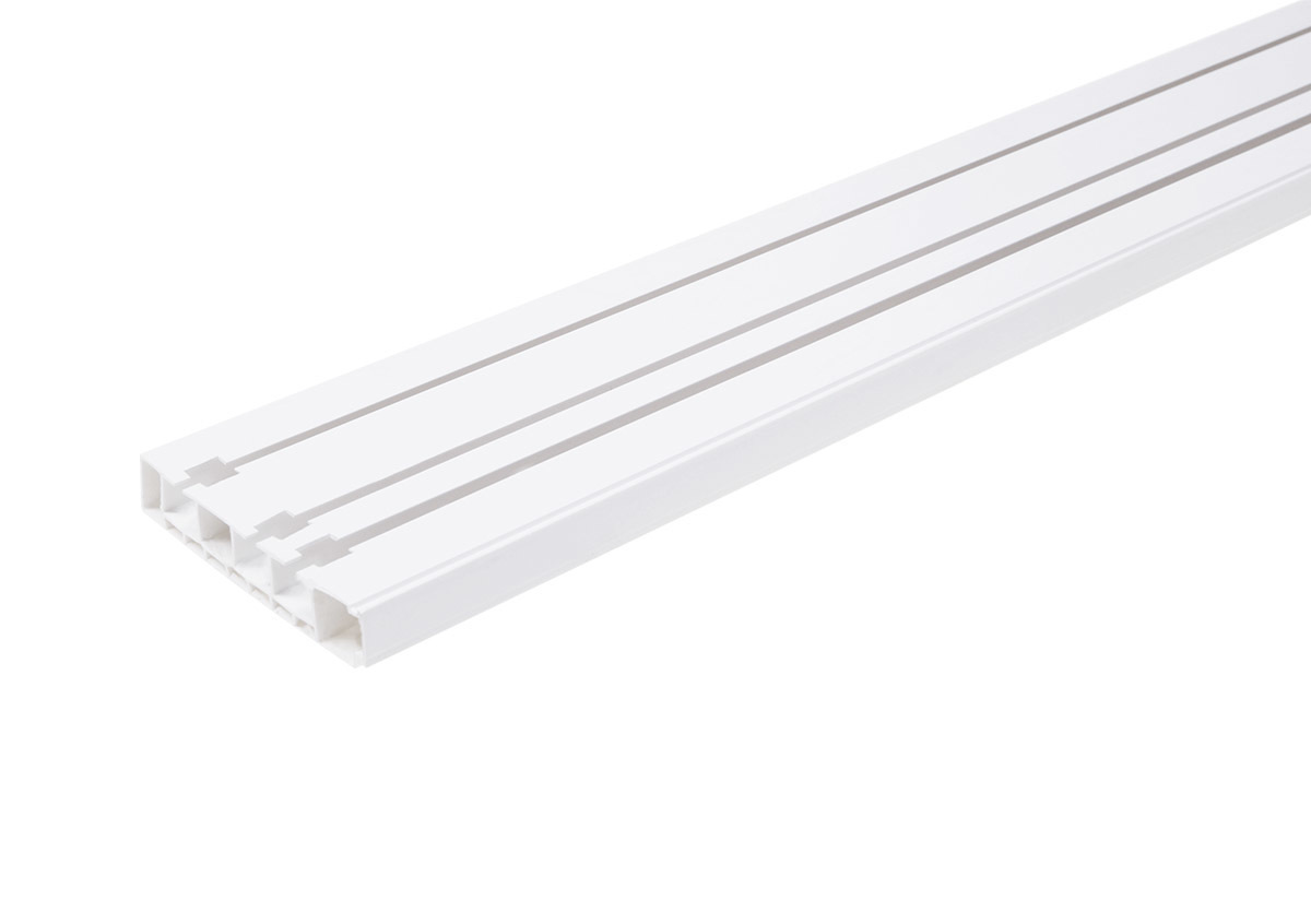 Ideal — Карниз потолочный пластиковый белый Legrand 3П трехрядный 2800 мм.