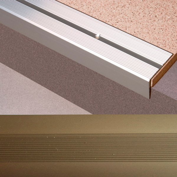 Ideal — Угловой алюминиевый порог Бронза 40х20х1800 мм. Пластал Д13 для защиты кромки ступеней лестниц