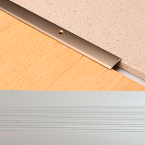 Ideal — Алюминиевый порог для пола Серебро 20х3.5х900 мм. Пластал А20 полукруглый — Ideal, alyuminievyy porog dlya pola s otkrytym montazhom