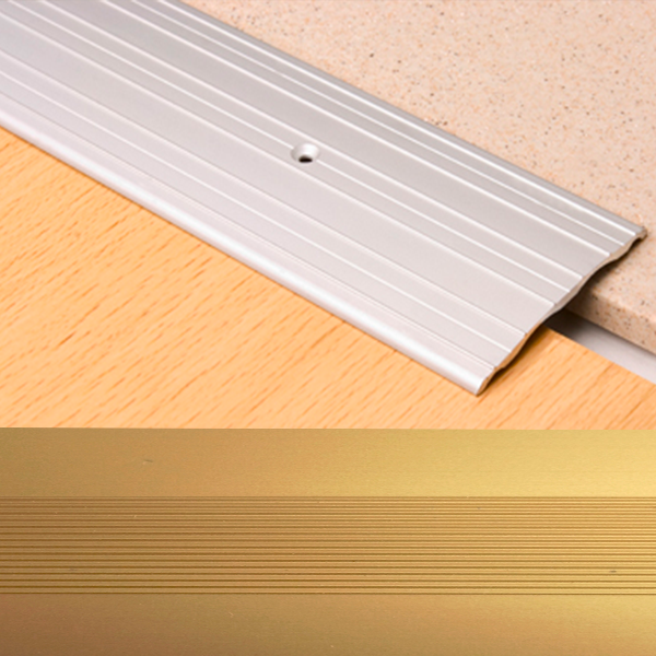Ideal — Алюминиевый порог для пола Золото 60х5,8х1800 мм. Пластал А4 плоский