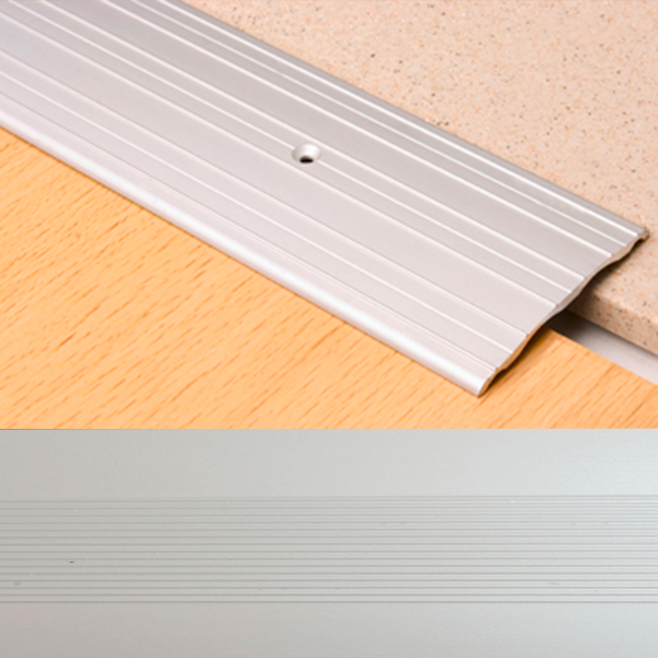 Ideal — Алюминиевый порог для пола Серебро 60х5,8х1800 мм. Пластал А4 плоский