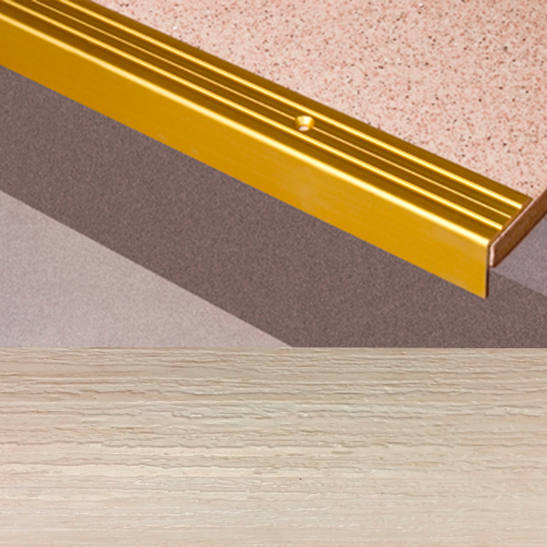 Ideal — Г-образный алюминиевый порог Дуб жемчужный 24х20х900 мм. Пластал Д3 Л — Ideal, g obraznye alyuminievye porogi dlya pola
