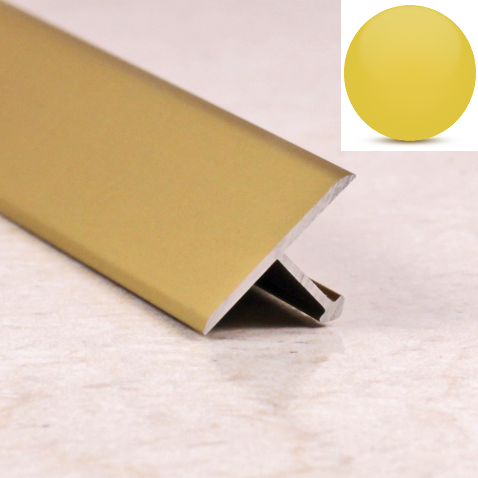 Ideal — Порог т-образный алюминиевый для пола Золото 18х8х1800 мм. универсальный — Ideal, t obraznye alyuminievye porogi dlya pola