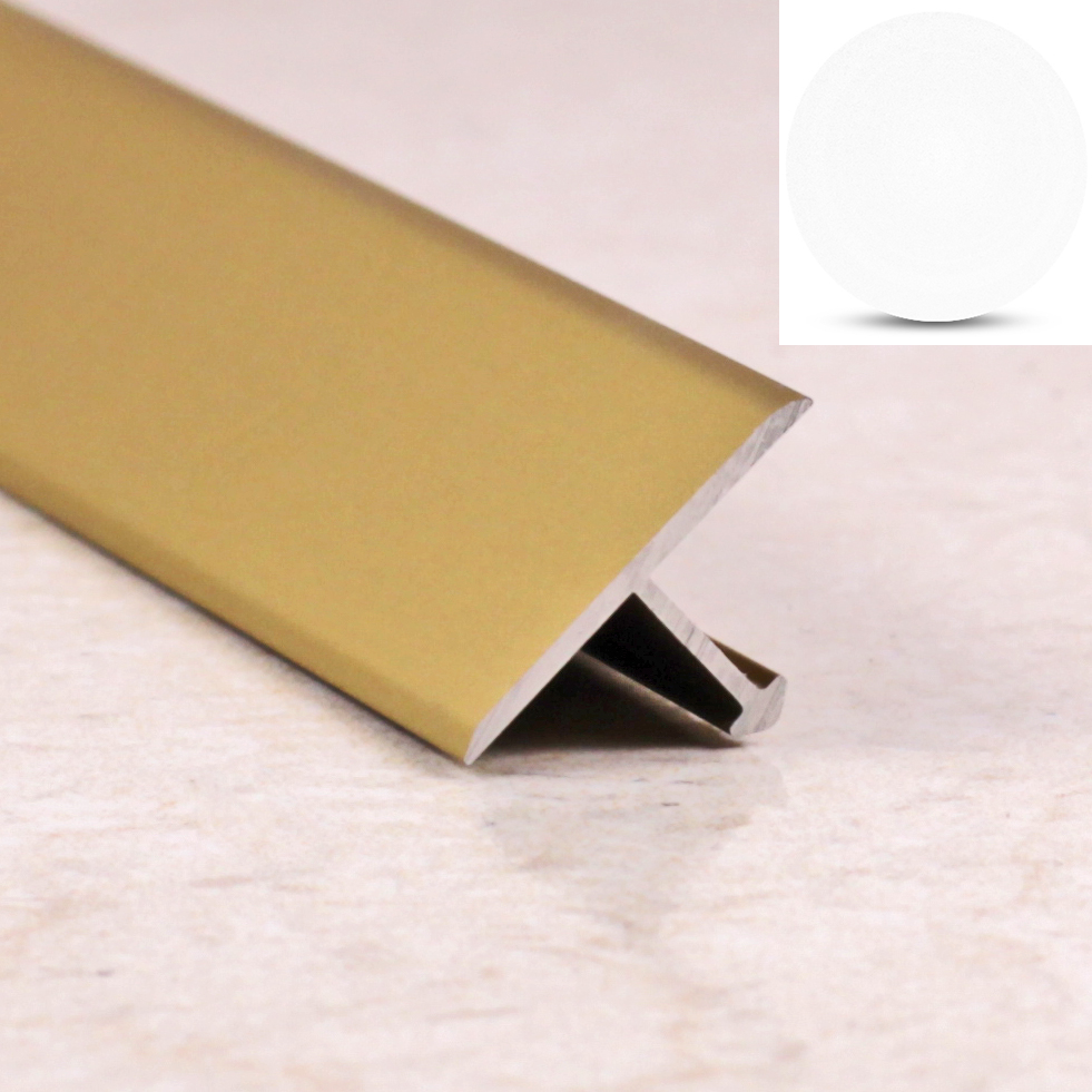 Ideal — Порог т-образный алюминиевый для пола белый 30х8х900 мм. Т30 универсальный — Ideal, t obraznye alyuminievye porogi dlya pola