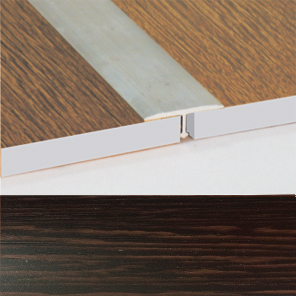 Ideal — Порог т-образный алюминиевый для пола Венге 18х8х900 мм. Т18 универсальный — Ideal, t obraznye alyuminievye porogi dlya pola