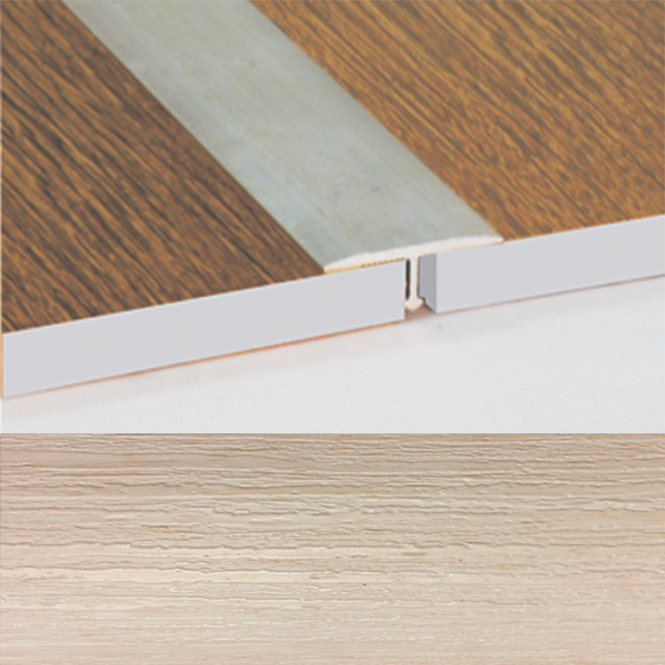 Ideal — Порог т-образный алюминиевый для пола Дуб жемчужный 18х8х900 мм. Т18 универсальный — Ideal, t obraznye alyuminievye porogi dlya pola