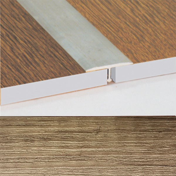 Ideal — Порог т-образный алюминиевый для пола Дуб натуральный 26х8х900 мм. Т26 универсальный