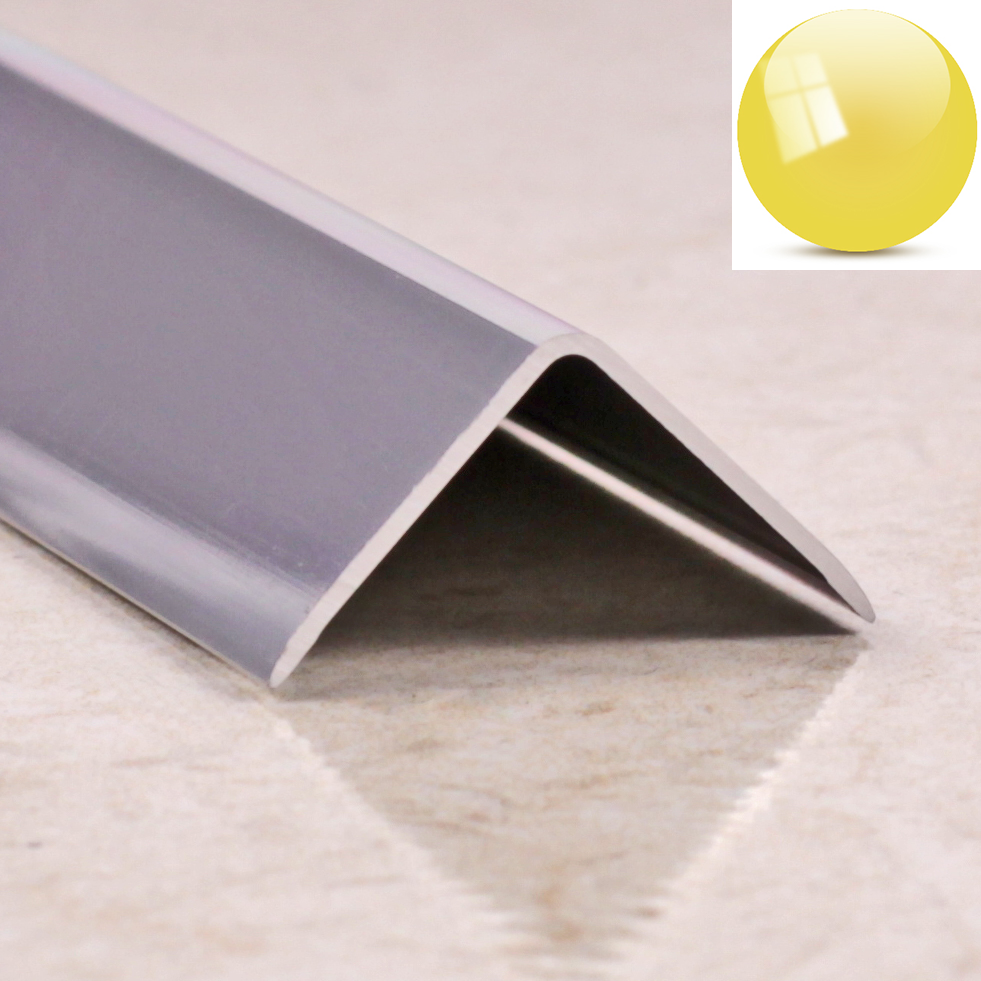 Ideal — Алюминиевый уголок наружный золото 10х10х2700 мм. со скошенными краями