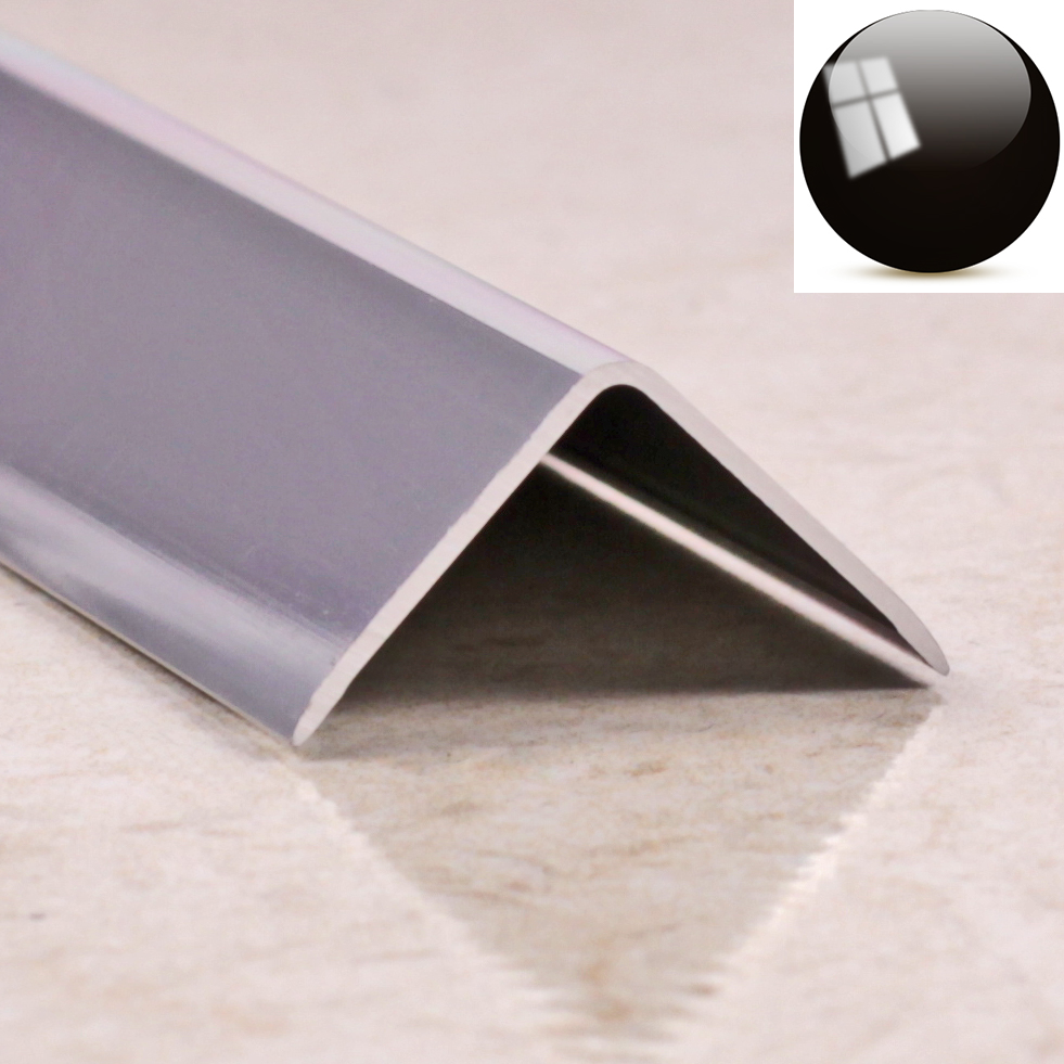 Ideal — Алюминиевый уголок наружный черный 20х20х2700 мм. со скошенными краями