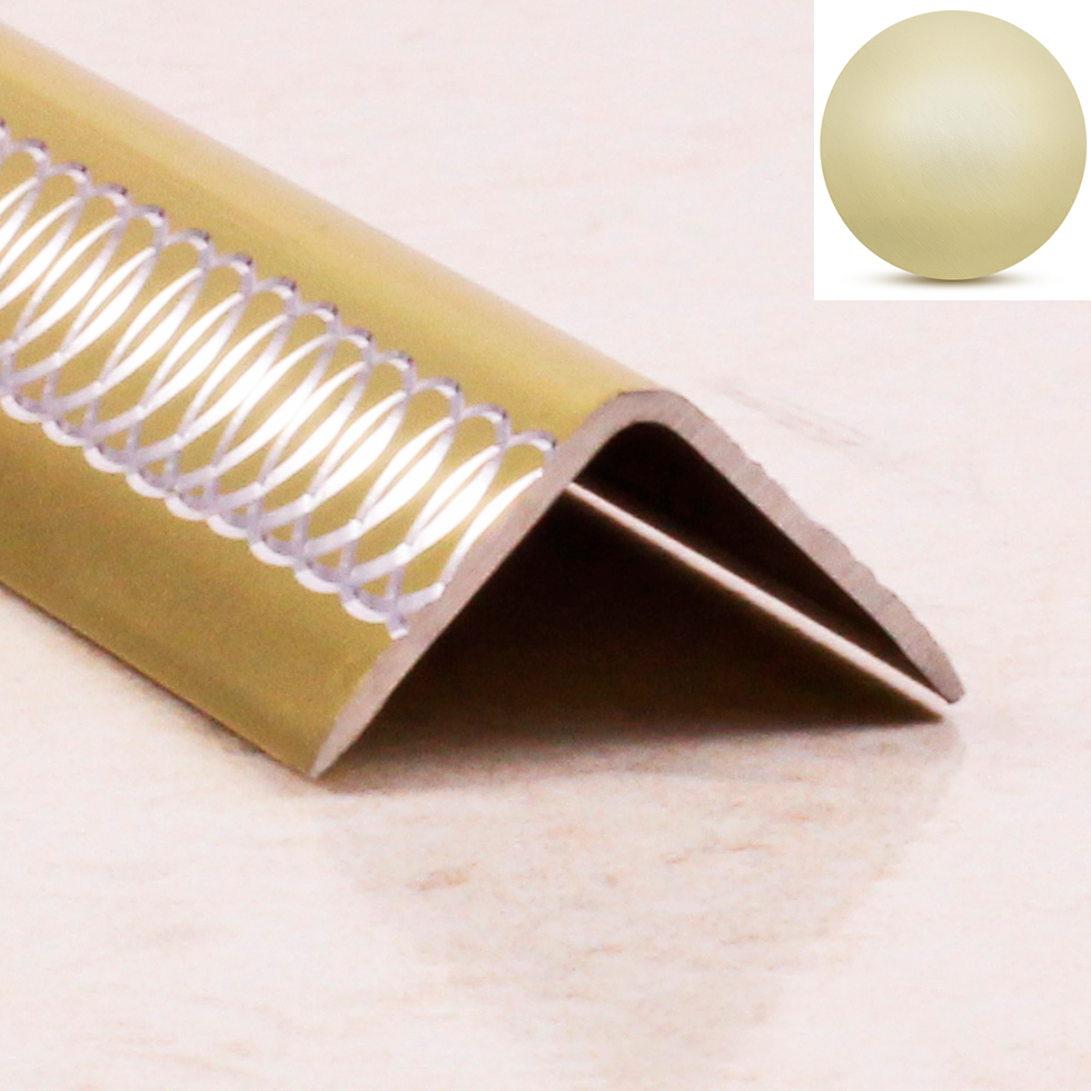 Ideal — Алюминиевый уголок наружный с гравировкой основа бронза 20х20х2700 мм. со скошенными краями