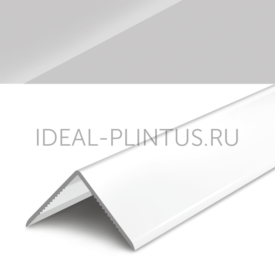 Ideal — Угол пластиковый 22х22х2700 мм. светло-серый глянцевый 002-g Деконика