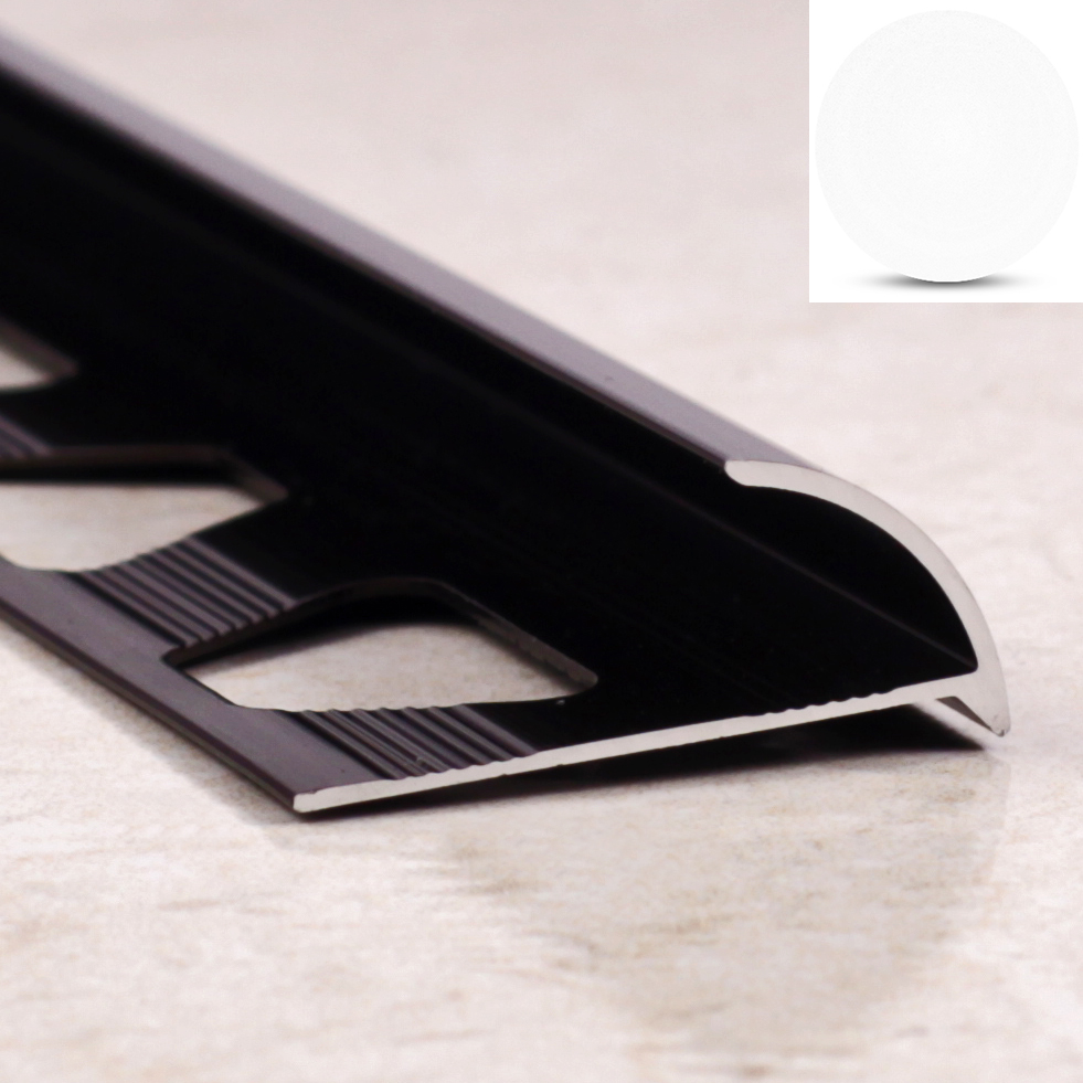 Ideal — Алюминиевая раскладка для плитки белый 12 мм. длина 2700 мм.