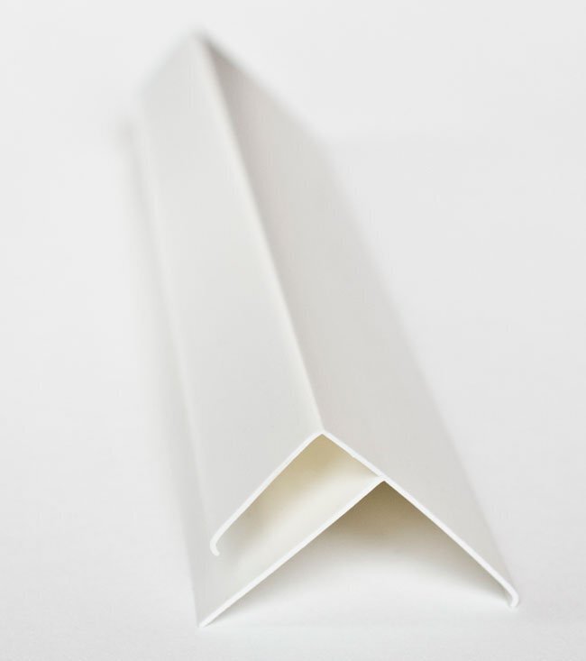 Ideal — F-профиль 40 мм. белый матовый для ПВХ панелей и откосов 9-10 мм. 3 метра