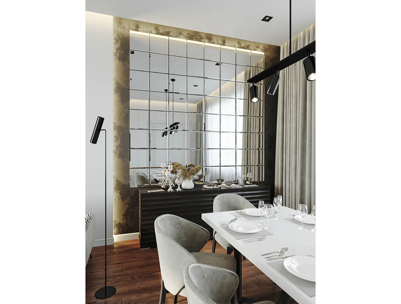 Ideal — Зеркальная панно с фацетом классическое серебро — Ideal, kvadratnaya zerkalnaya plitka