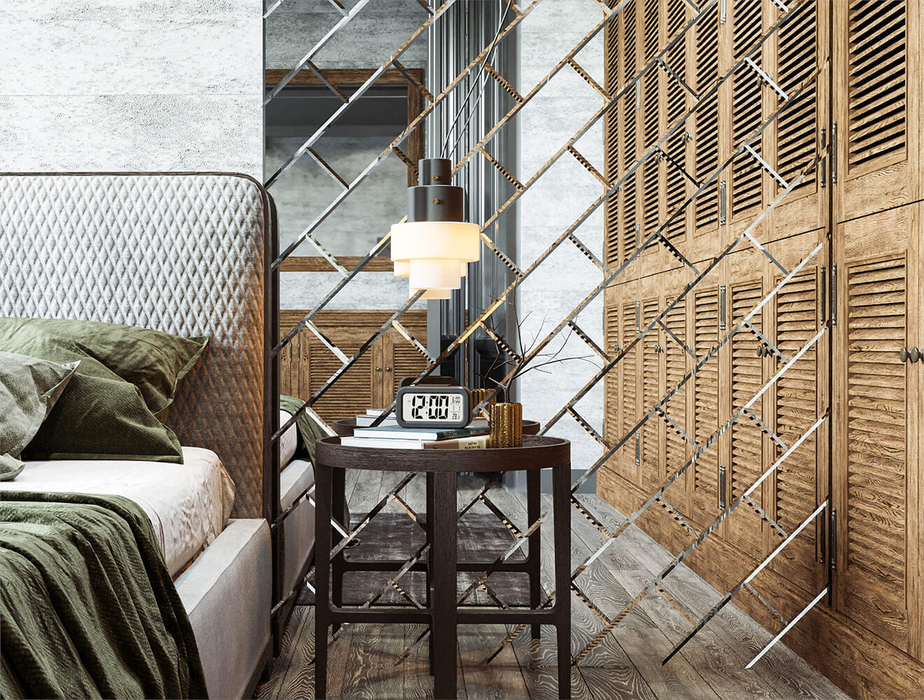 Ideal — Прямоугольное зеркальная панно с фацетом серебро глянец — Ideal, pryamougolnaya zerkalnaya plitka