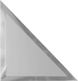 Ideal — Зеркальная плитка с фацетом Серебро матовое треугольник 18х18 см. ДСТ — Ideal, kvadratnaya zerkalnaya plitka