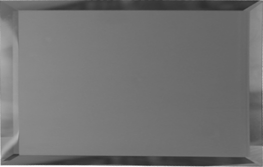 Ideal — Зеркальная плитка прямоугольная с фацетом Графит матовый 24х12 см. ДСТ — Ideal, pryamougolnaya zerkalnaya plitka