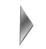 Ideal — Зеркальная плитка полуромб с фацетом Серебро 10х34 см. ДСТ — Ideal, zerkalnaya plitka romby