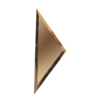 Ideal — Зеркальная плитка полуромб с фацетом Бронза 10х34 см. ДСТ — Ideal, zerkalnaya plitka romby